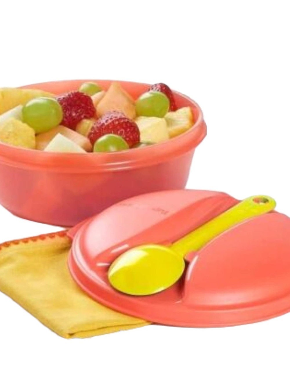 Tupperware On The Go Lunch Bowl with Spoon Set of 2- 600 mL Yogurt cereal Fruit
